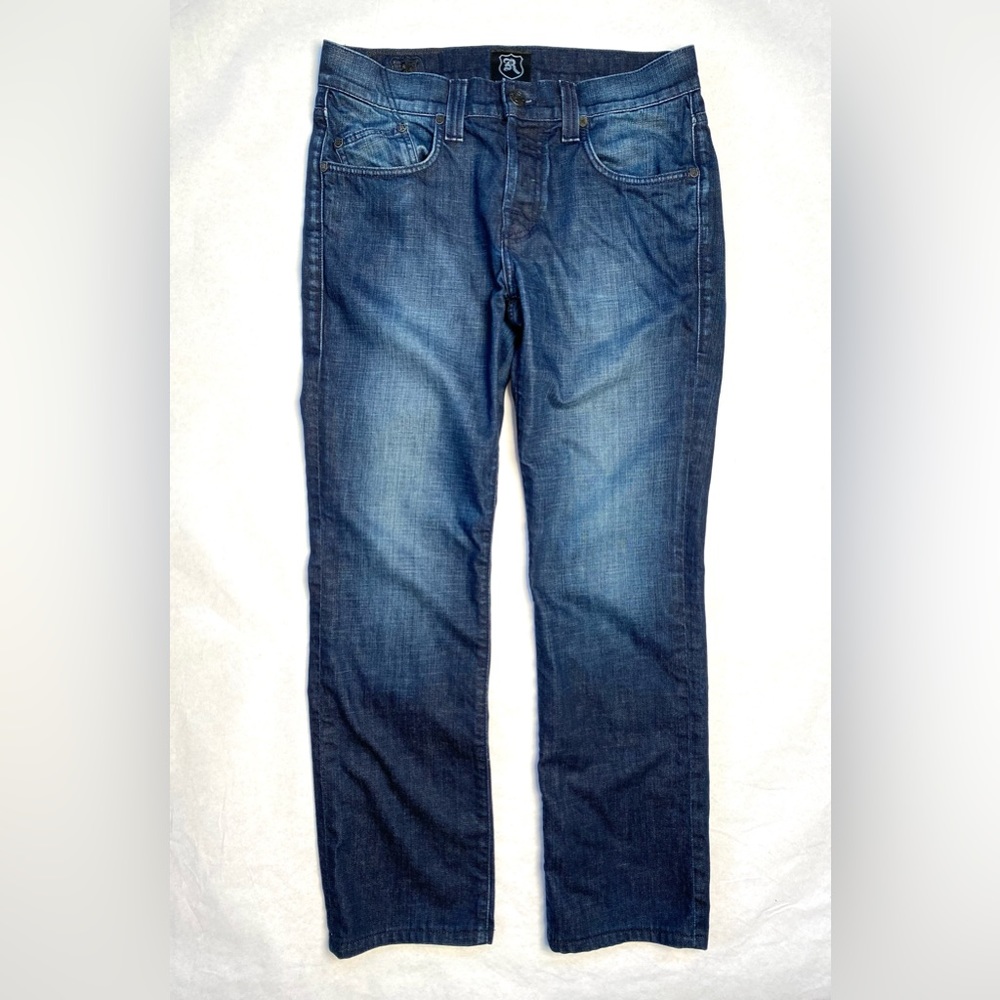 Rock & Republic Men's Vaughn Dark Wash Button Fly Straight Jeans Size 32